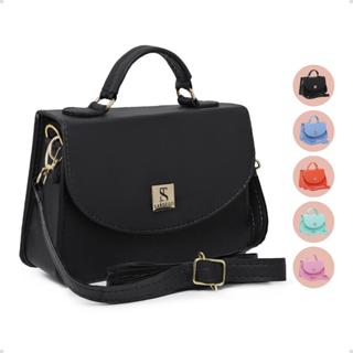 Bolsa Preta Mini Bag Bolsinha Pequena Feminina De Mão E Transversal Festa Sofisticada