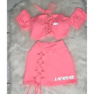 Conjunto Feminino Shorts Saia Lacinho Modinha