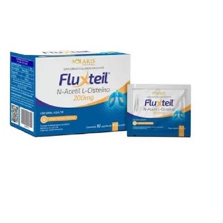 Fluxteil N-Acetil L-Cisteina (NAC) 200mg c/16 Sachês - Sabor Frutas Citricas - Solaris Pharma