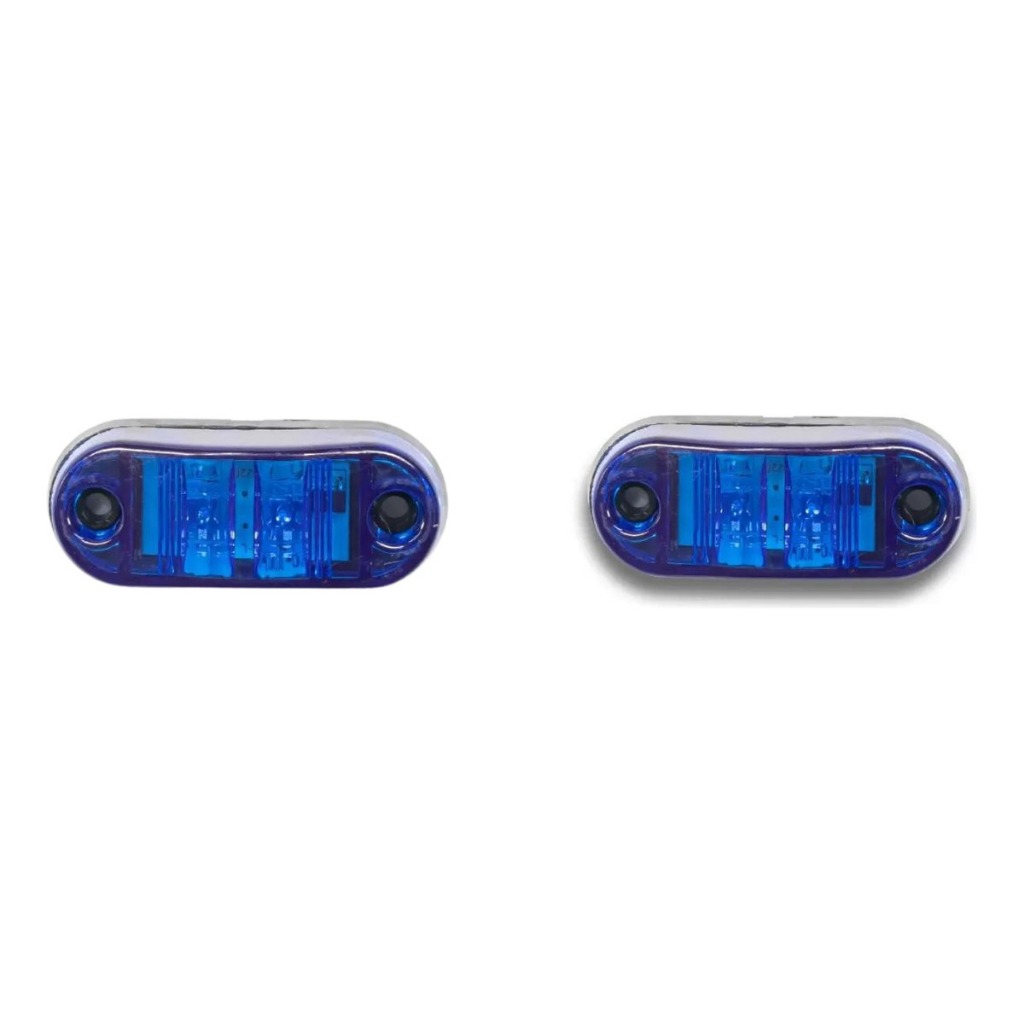Par Lanterna Delimitadora Azul Led 12v 24v Caminhão Baú