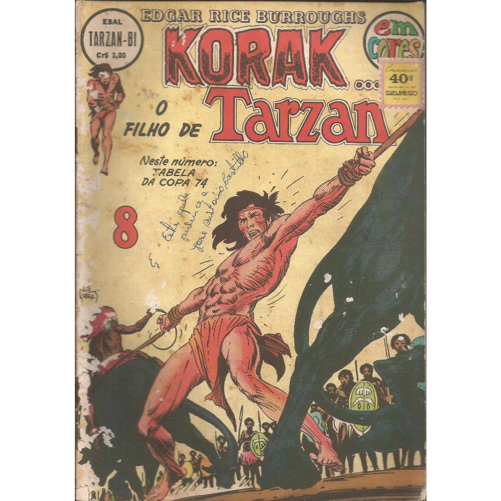 Hq Korak O Filho De Tarzan Em Cores Nº 08 Editora Ebal