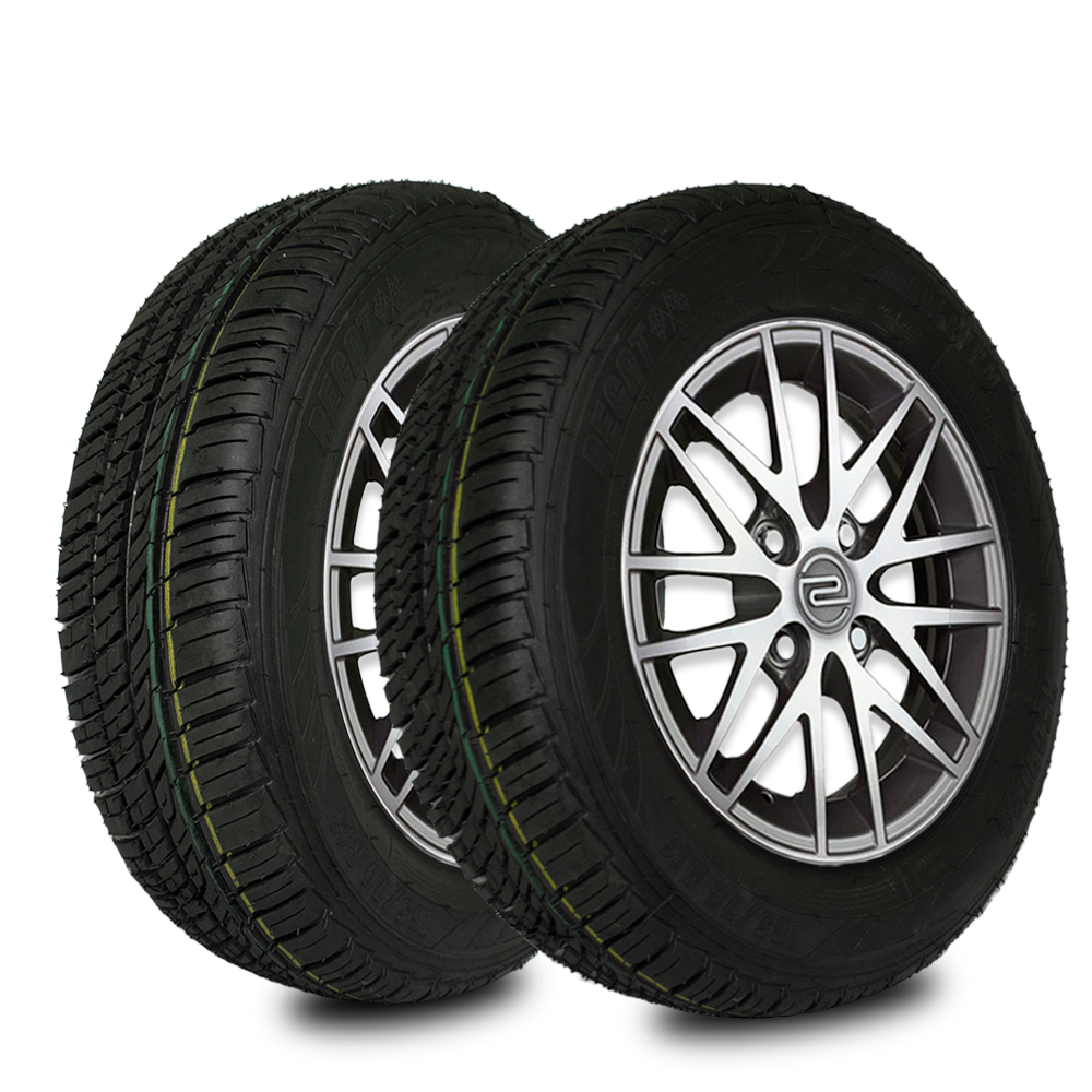 Jogo 2 Pneus Aro 13 165/70 R13 Remold Linha Premium com Garantia e selo do INMETRO