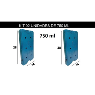 KIT 02 GELO RIGIDO REUTILIZAVEL 750 ML CADA PARA ISOPOR em Oferta na Shopee