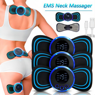 Mini Massageador Elétrico Portátil Cervical EMS Alivia Dores Corpo Pescoço
