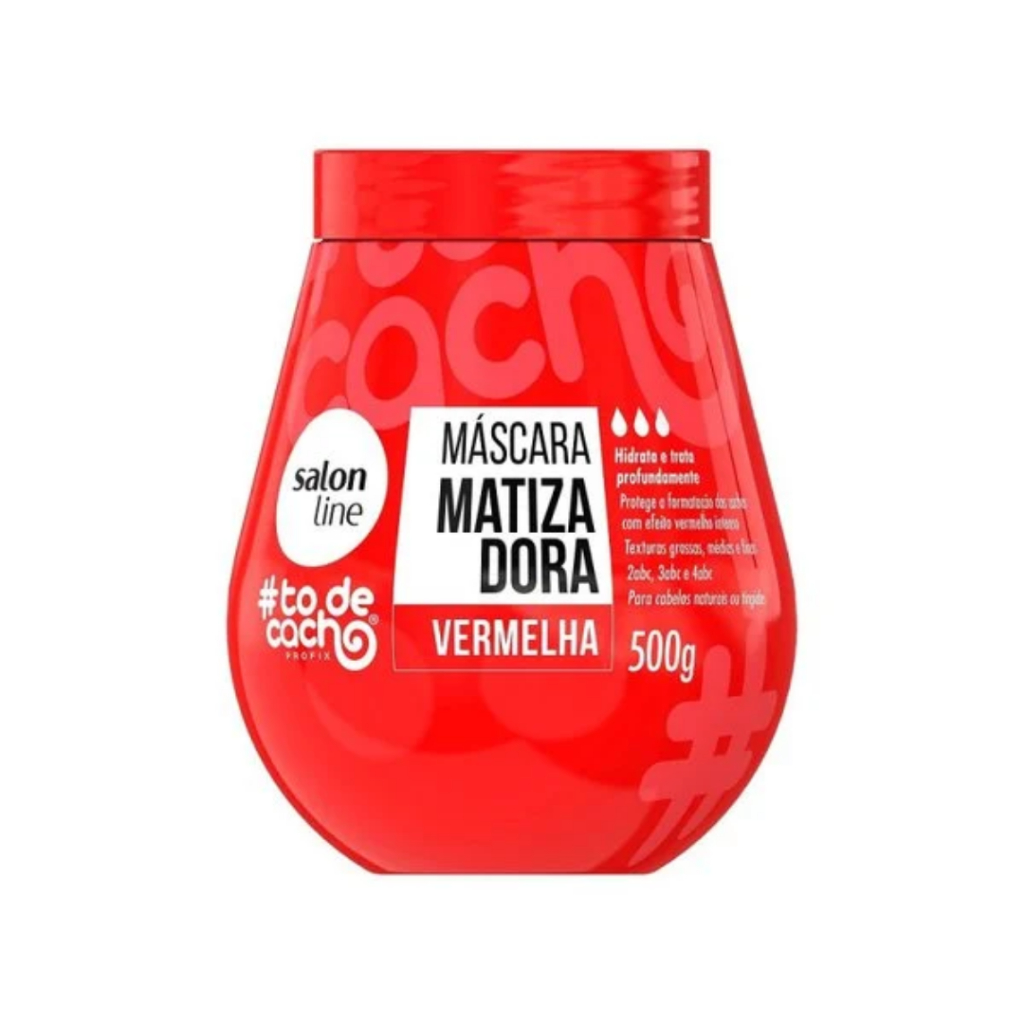 Salon Line To De Cacho Máscara Matizadora Vermelha 500G PRODUTO 100% ORIGINAL Mais vendido