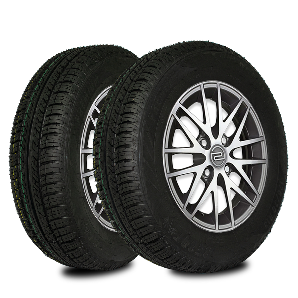 Jogo 2 Pneus 185/70R13 Remold Remoldado Pneu Aro 13 Linha Premium com Garantia e selo do INMETRO