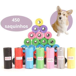 450 saquinhos cata coco Kit 30 Rolinhos C/15 Sacos De Lixo Coco Pet Gato E Cachorro saco plastico em Oferta na Shopee