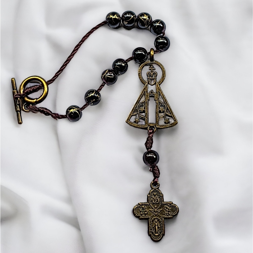 Dezena Terço Nossa Senhora Aparecida De Carro Retrovisor Porta
