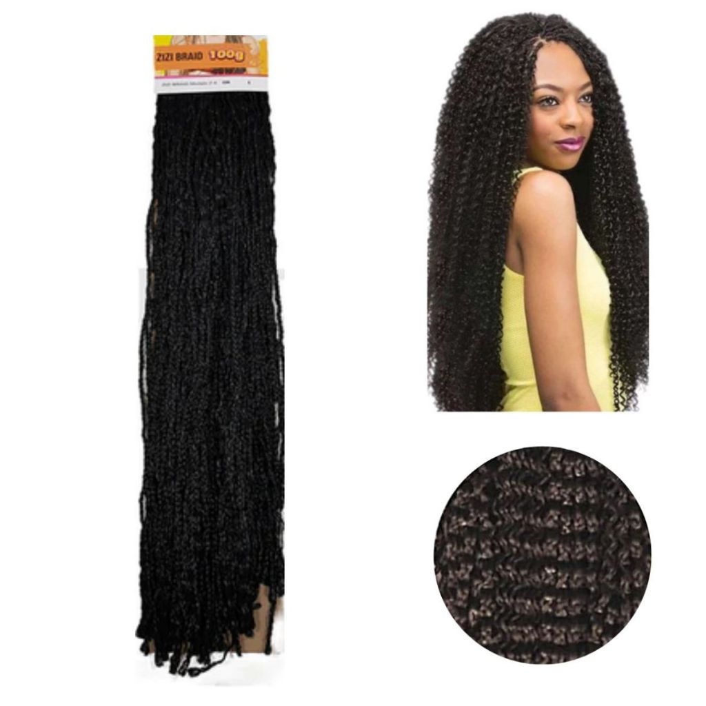 Cabelo Miojinho Micro Zizi Kanekalon Trançadinho Para Tranças Mega Hair Alongamento Fio A Fio Crochet Braid 100gr