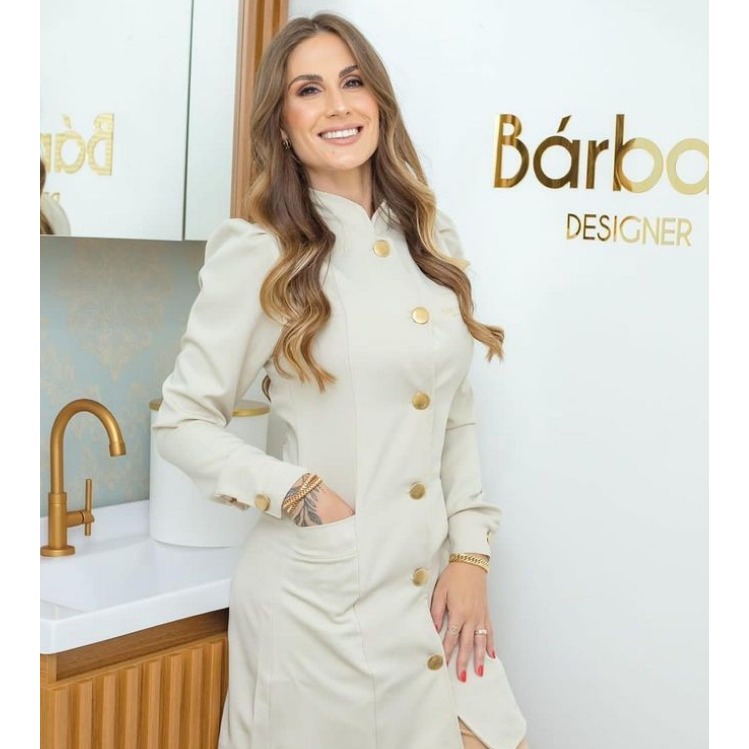 Jaleco de botões - modelo Elisa