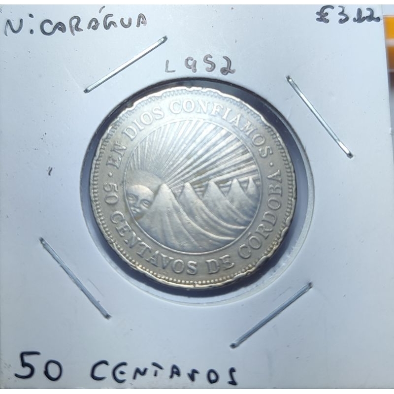 Moeda Nicaragua 50 centavos 1952