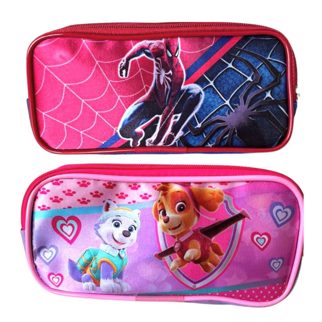 Estojo porta lápis Escolar vários Personagens 1 Divisória Menino Menina em Oferta na Shopee