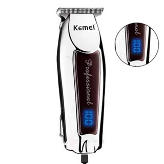 Máquina De acabamento cortar cabelo pezinho barbearia profissional com display led Kemei 9164