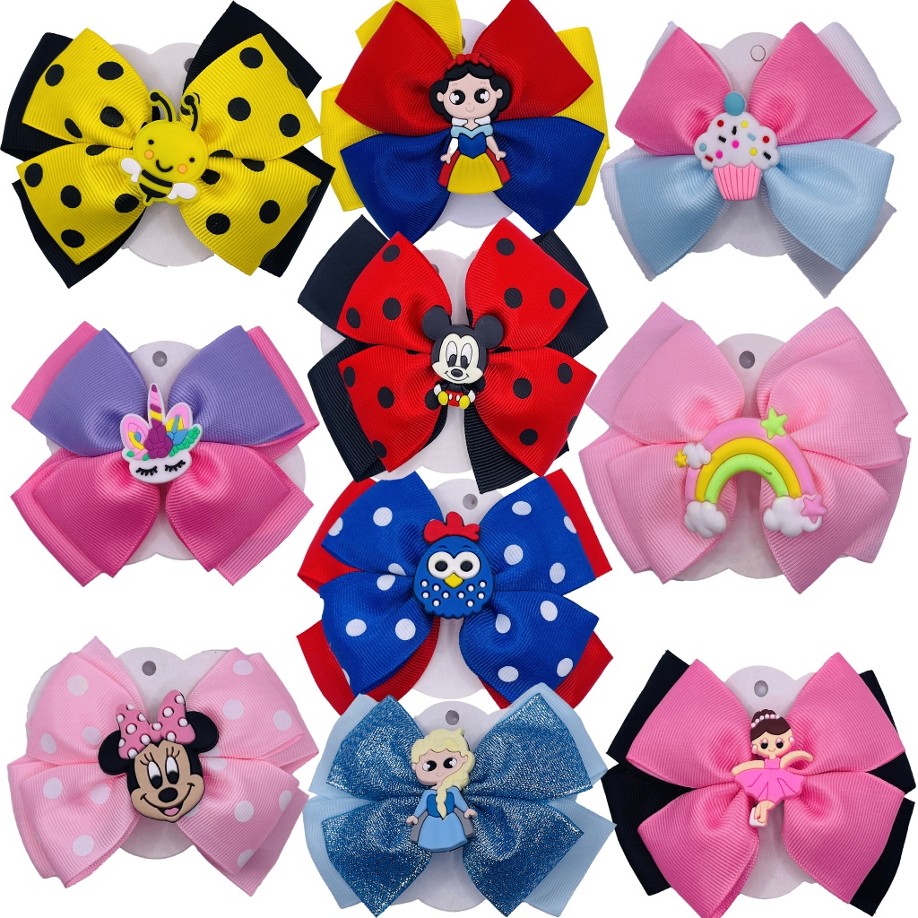 kit laços de cabelo infantil Com Apliques