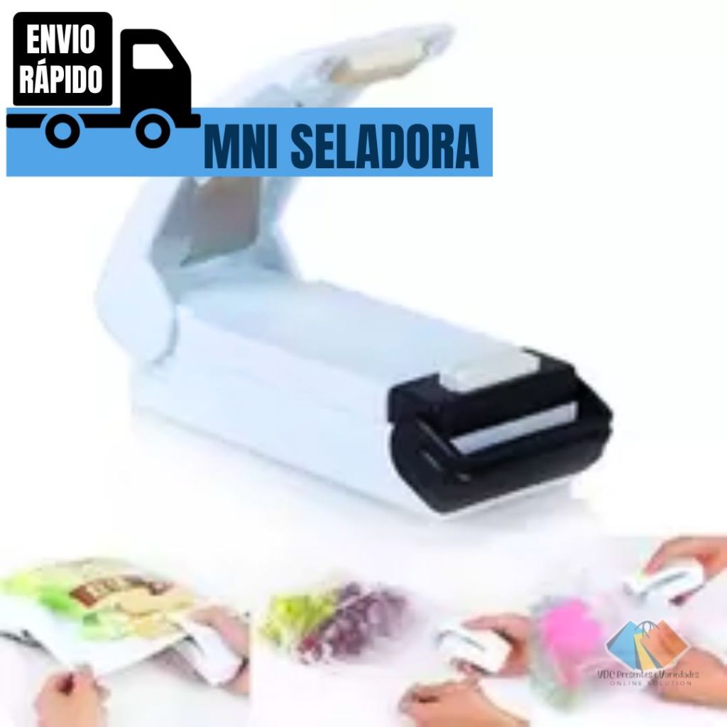 Mini Seladora De Embalagens Plásticas Portátil Para Uso Doméstico Cozinha Fecha E Sela