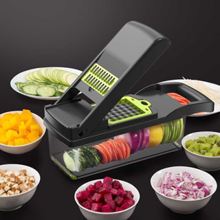 Profissional Multiuso Cozinha Slicer Aço Inox 16 em 1 Fatiador Cortador Ralador De Legumes Verduras Frutas Alimentos em Oferta na Shopee