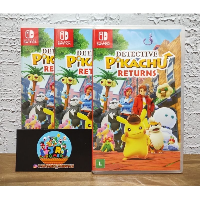 Detective Pikachu Returns Nintendo Switch Lacrado Mídia Física - Envio Rápido