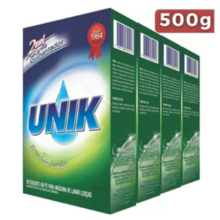 Kit 4x detergente em pó com secante Unik 500gm