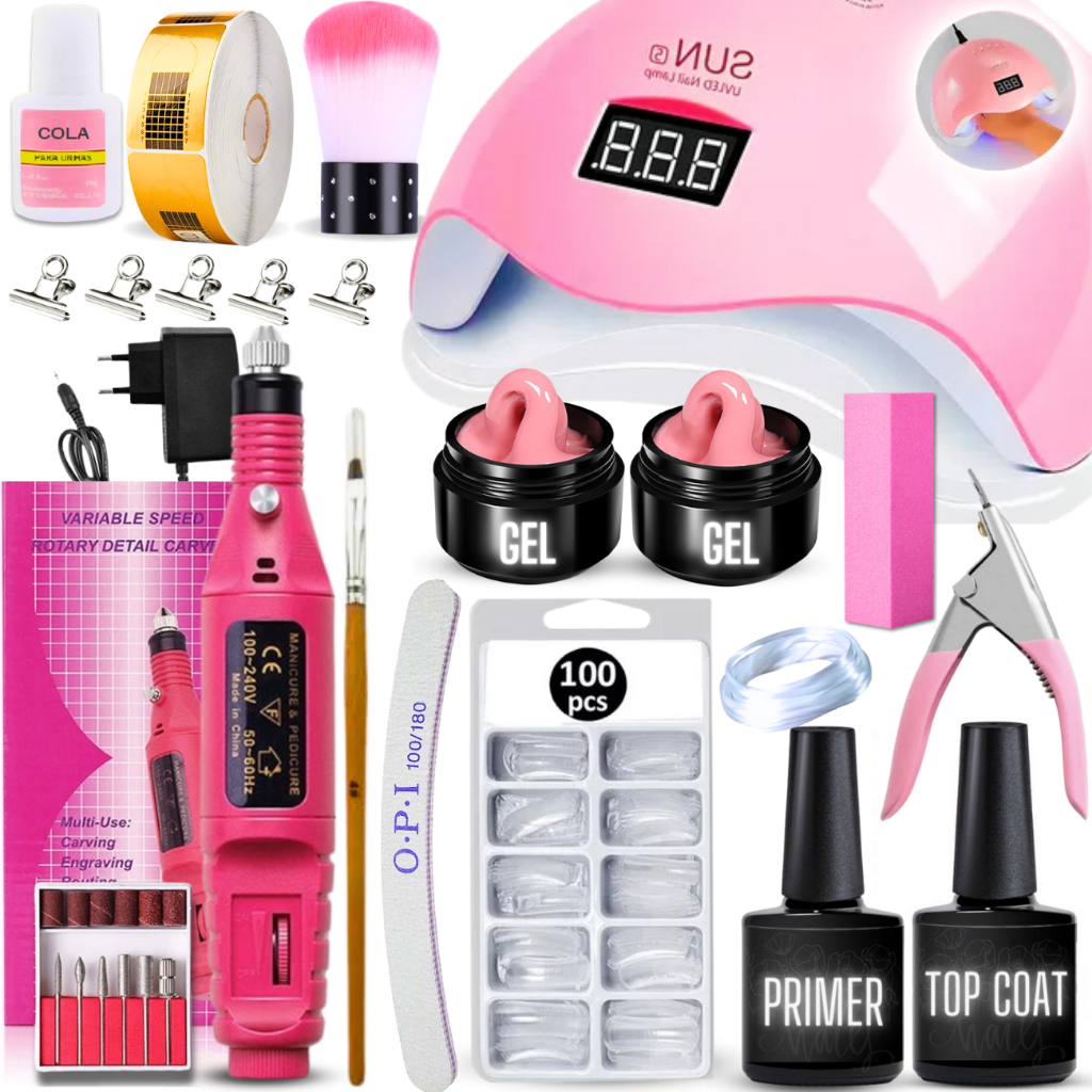 Kit Acrigel  Manicure Completo Unhas em Gel Profissional Envio Imediato
