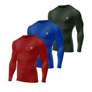 KIT COM 3 Camisetas Térmicas Termica Manga Longa Tecido Gelado Blusa Uv 50+ Camisa