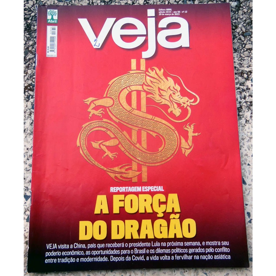 Revista Veja 2834 China Kiss Adele Dua Lipa Ana Moser - Março 2023