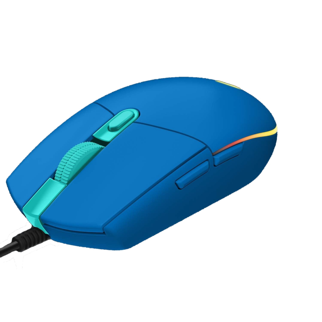 Mouse Gamer Logitech G203 LIGHTSYNC RGB, Efeito de Ondas de Cores, 6 Botões Programáveis
