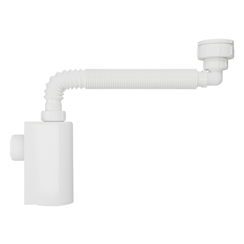 Sifão Com Copo De Parede Tubo Extensivo Branco - Blukit