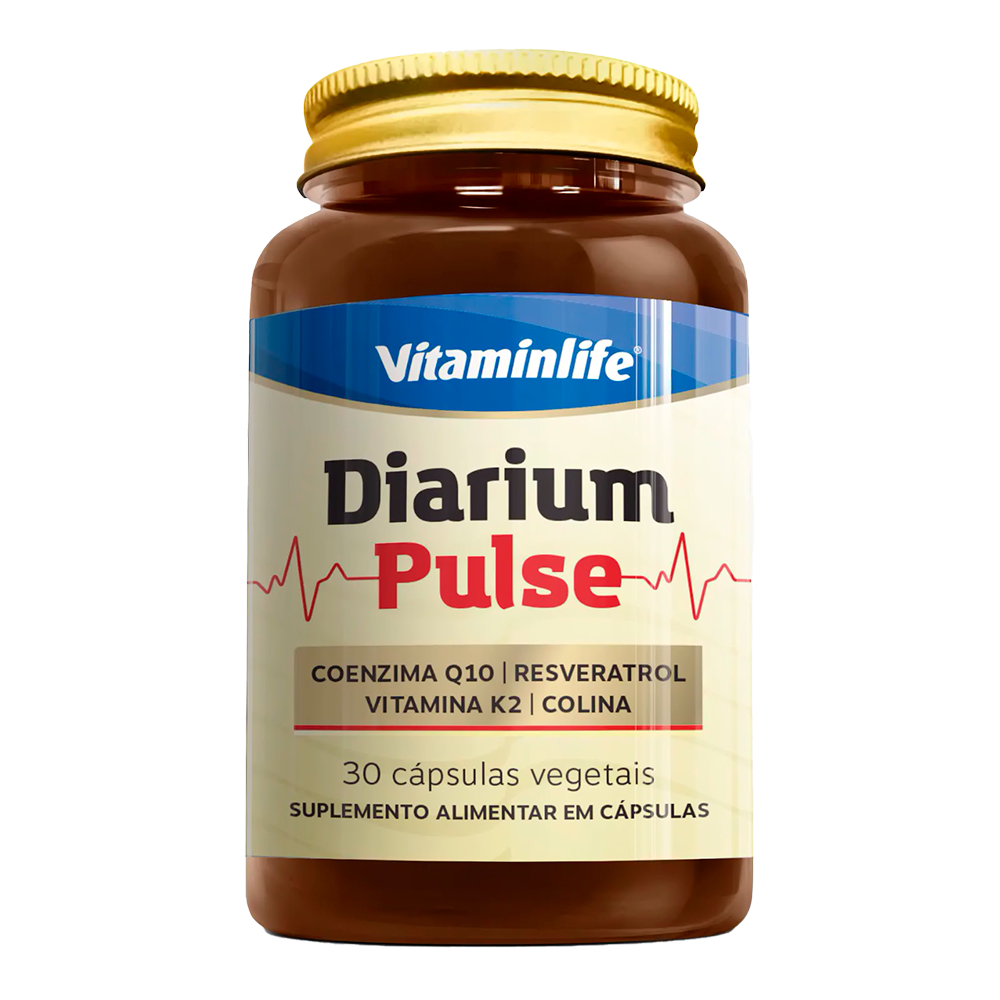 Diarium Pulse (Coenzima Q10, Resveratrol, Vitamina K2 e Colina) - 30 Cápsulas Ve