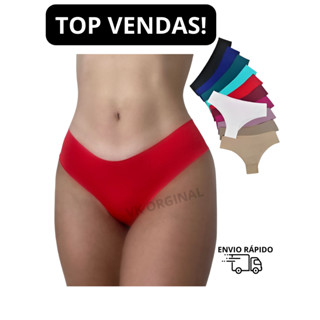 KIT 4 Calcinha Corte a Laser Não Marca Lisa Sem Costura Calcinhas Confortável