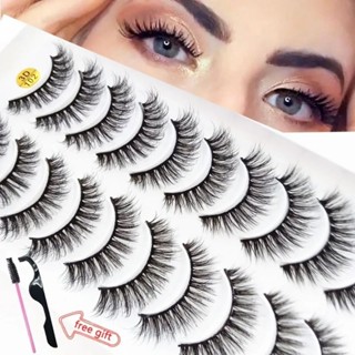 Cílios Postiços Cartela com 10 Pares Volumosos Qualidade Premium Top Model