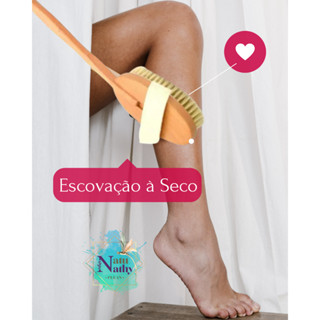 Escova de Madeira para Escovação à Seco - Melhora o Lipedema