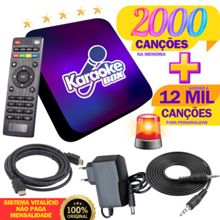 Karaoke Box Videoke Com Pontuação + 2 Mic + 2000 Canções + 12Mil Músicas Para Personalizar em Oferta na Shopee