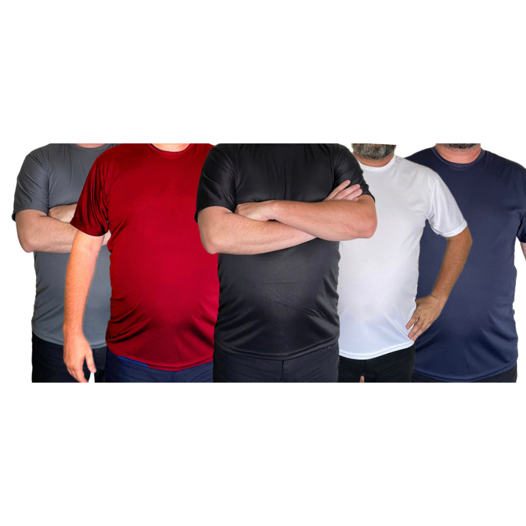 Camiseta Plus Size  Masculina 100% poliester-  Treino Academia Esportes Exercícios Corrida