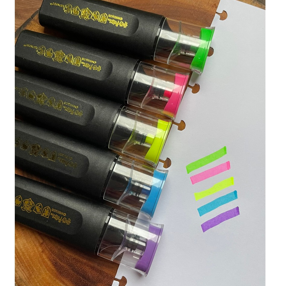 Marca-Texto Harry Potter Estojo C/ 5 Cores Neon Leoarte em Oferta na Shopee
