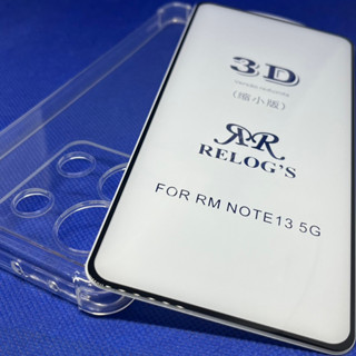 Kit 2 em 1 - Xiaomi Redmi Note 13 5G - Película de Vidro 3D Frontal ( Protetor de Tela ) e Capa Capinha Case Anti-Impacto em Silicone TPU Transparente