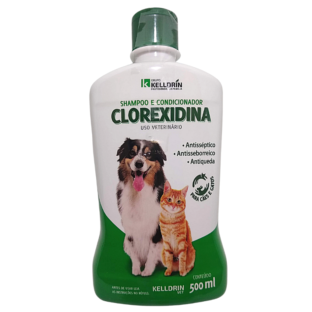 Dermatite Canina Shampoo Condicionador Clorexidina 500 Ml Coceira Caes e Gatos em Oferta na Shopee