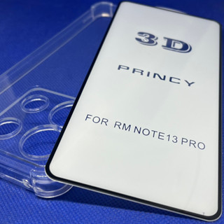 Kit 2 em 1 - Xiaomi Redmi Note 13 Pro 5G - Película de Vidro 3D Frontal ( Protetor de Tela ) e Capa Capinha Case Anti-Impacto em Silicone TPU Transparente