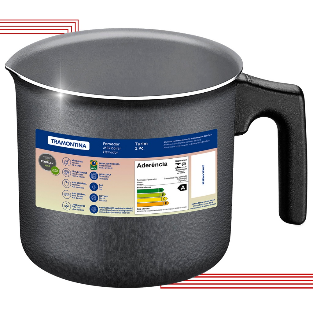 Leiteira Fervedor Antiaderente Tramontina 1 Litro em Oferta na Shopee
