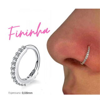Piercing Nariz Orelha Cartilagem Argola Cravejado Strass Piercing Delicados Pircin De Nariz Orelha Argola Pircing Naris Orelha