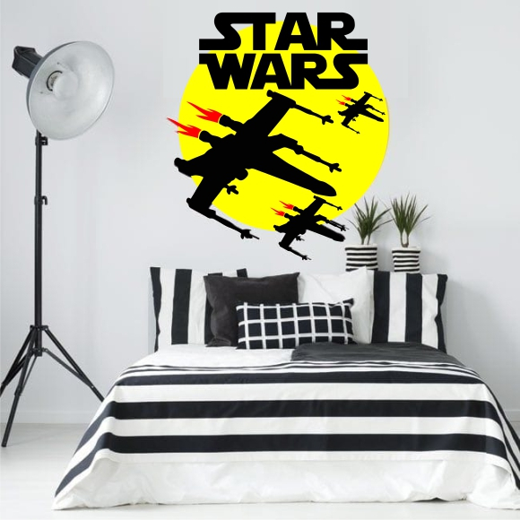 Adesivo Decorativo Parede Star Wars Nave Espacial X-WING