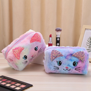 Bolsa Maquiagem Com Design De Gato Fofo Com Pompom em Oferta na Shopee