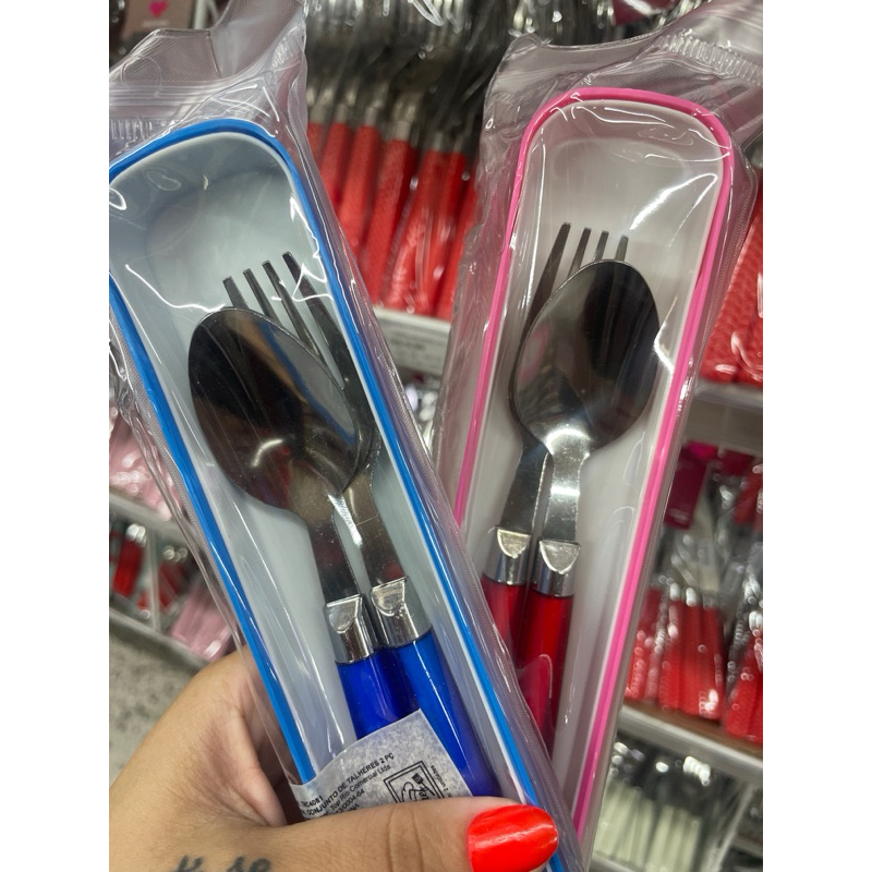 Jogo de Talheres Garfo e colher em Oferta na Shopee
