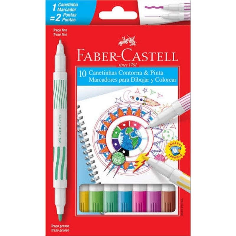 Canetinha Ponta Dupla Faber Castell: Onde Comprar | BuscaProdutos