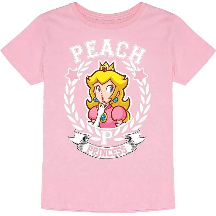 Camiseta Princesa Peach Luigi Mário Games Jogos Menina Kawaii Rosa