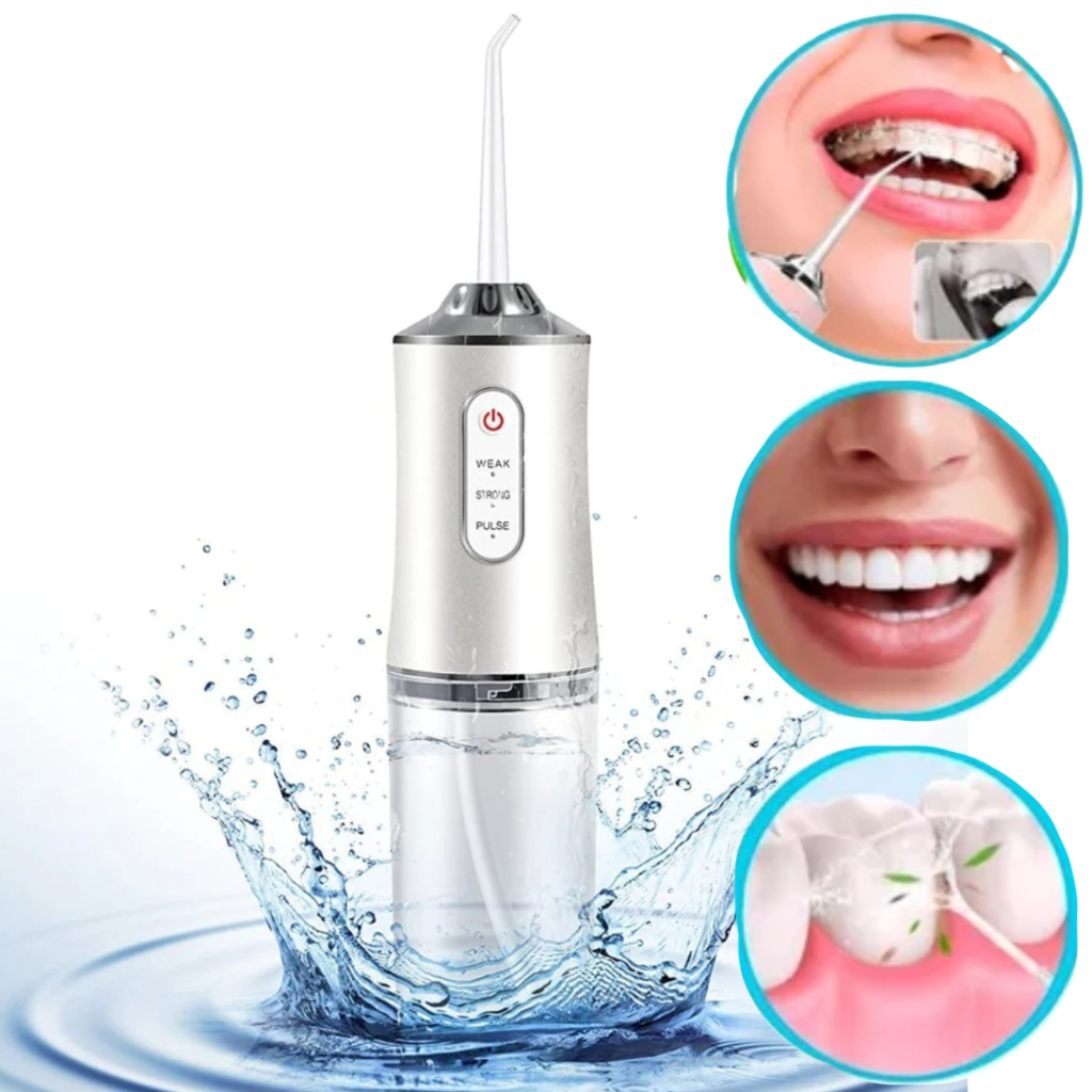 Irrigador Dental Oral Portátil Recarregável USB 220ml Promoção Limpeza Bocal Jato Forte