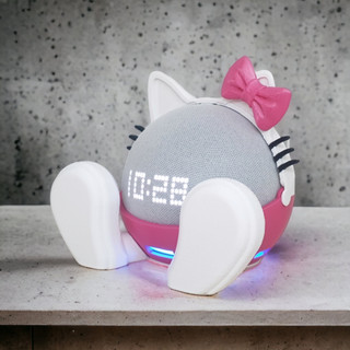 Suporte Alexa Echo Dot 4 ou Echo Dot 5 Hello Kitty ou Gatinha Marie - Escultura, Presente, decoração