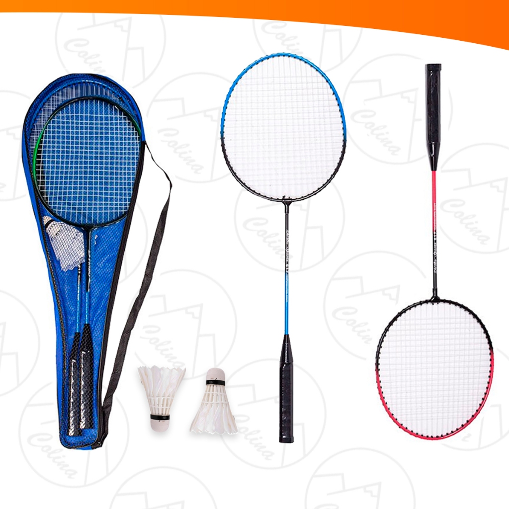 Kit Jogo Raquete Badminton Peteca Completo Com 2 Raquetes E 2 Petecas Com Bolsa Cores Sortidas em Oferta na Shopee