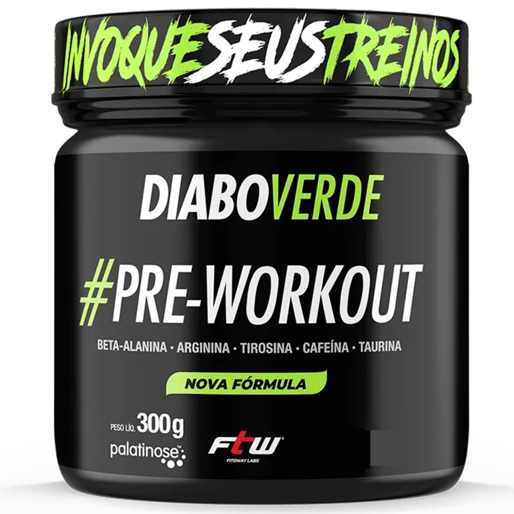 Pré Treino Diabo Verde Pre-Workout 300g - FTW