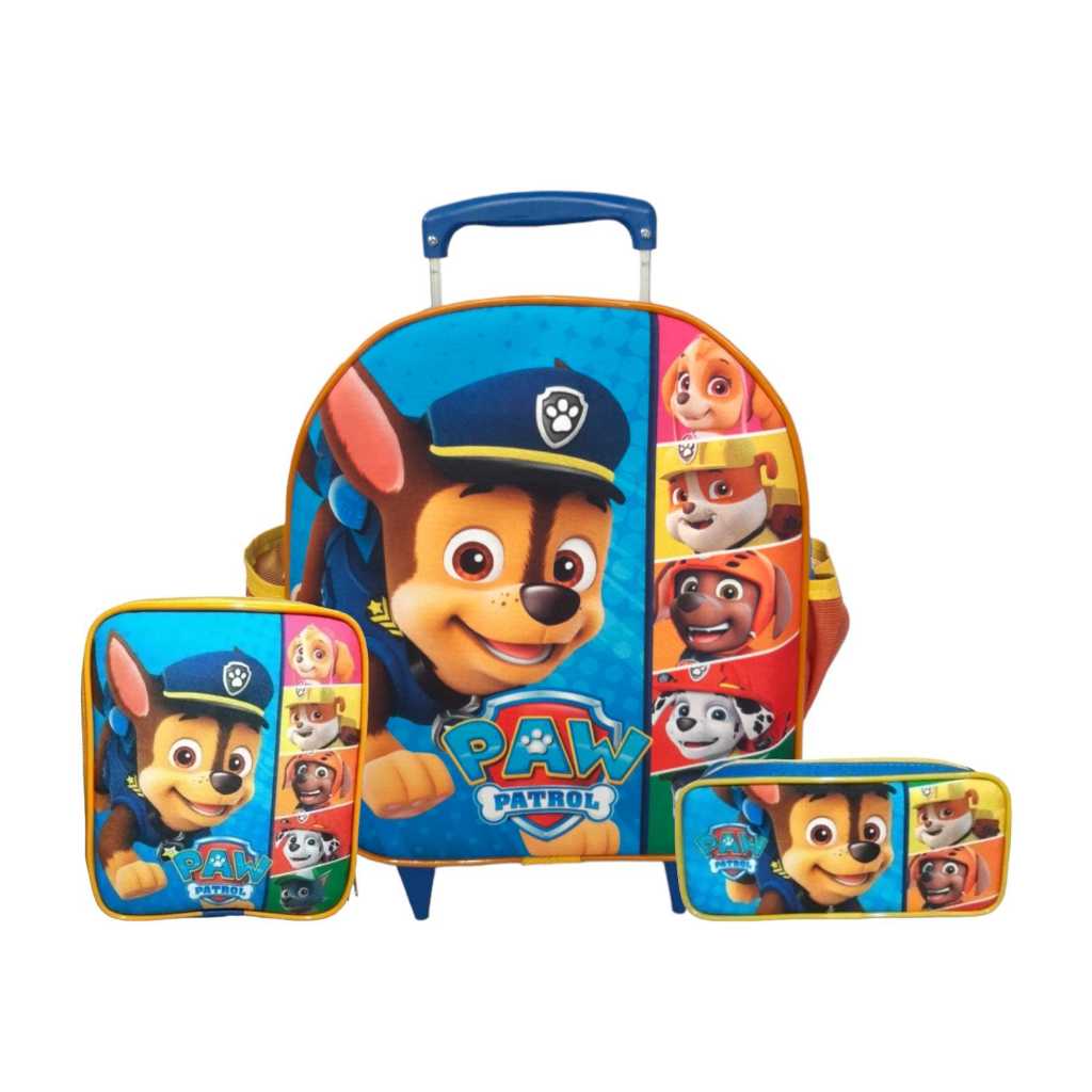 Kit Mochila Maternal Escolinha Meninos Rodinhas Patrulha Canina Ossinho Tamanho P em Oferta na Shopee