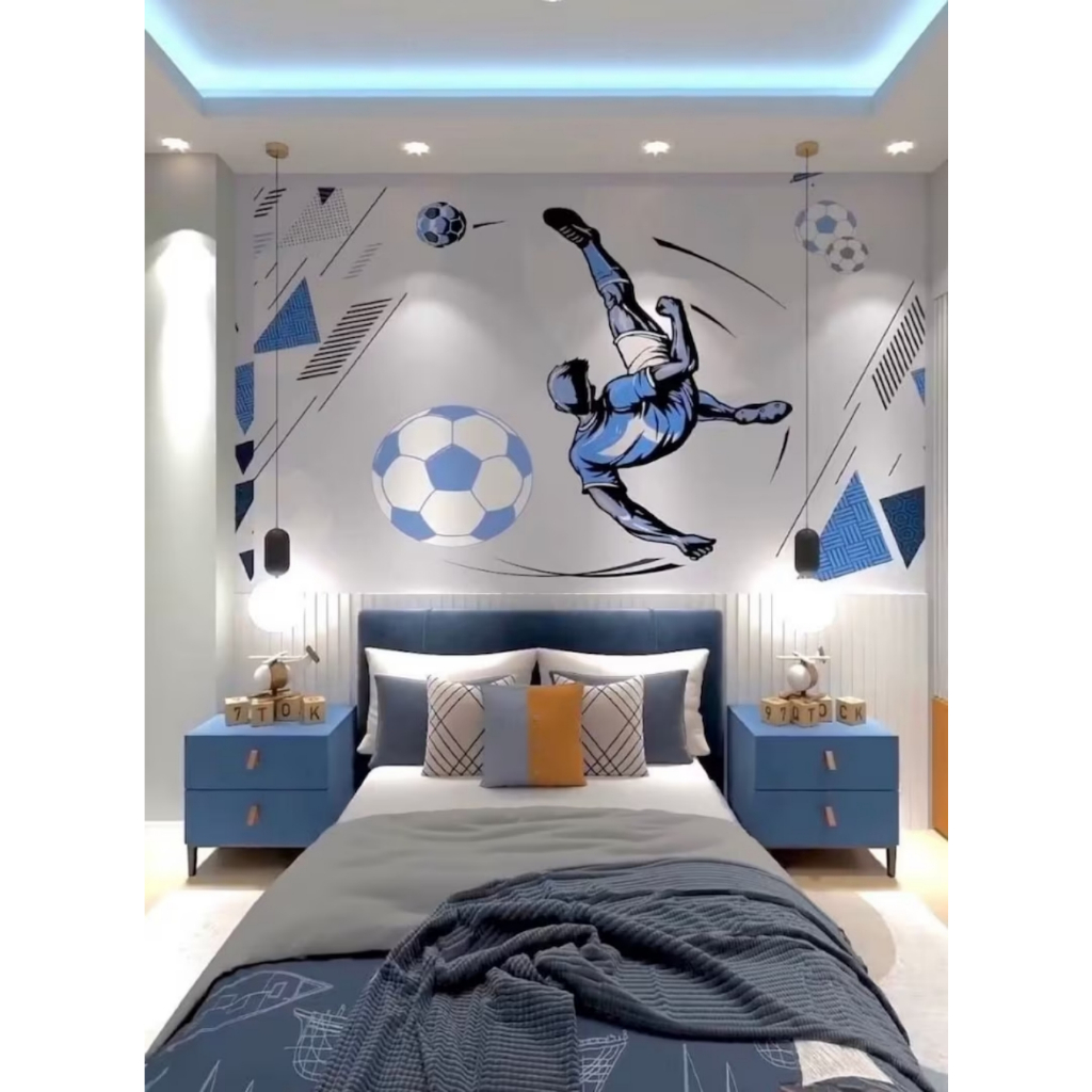 Papel De Parede Adesivo Esporte, Futebol, Times, Quarto infantil menino, foto mural: Decoração Quarto de Menino